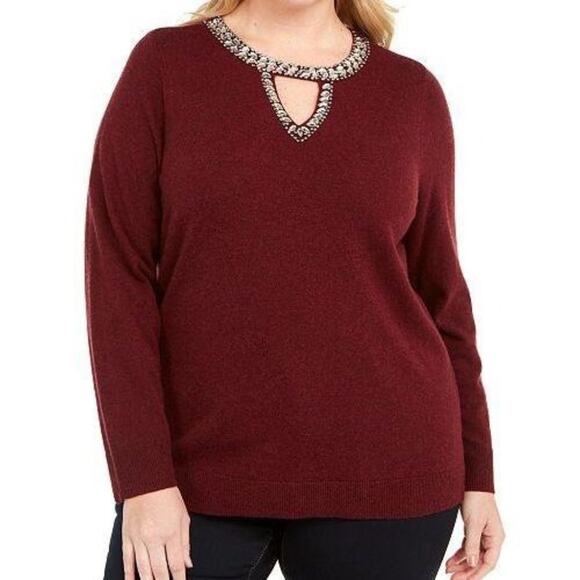 INC International Concepts Embellished Sweater S - Picture 1 of 9